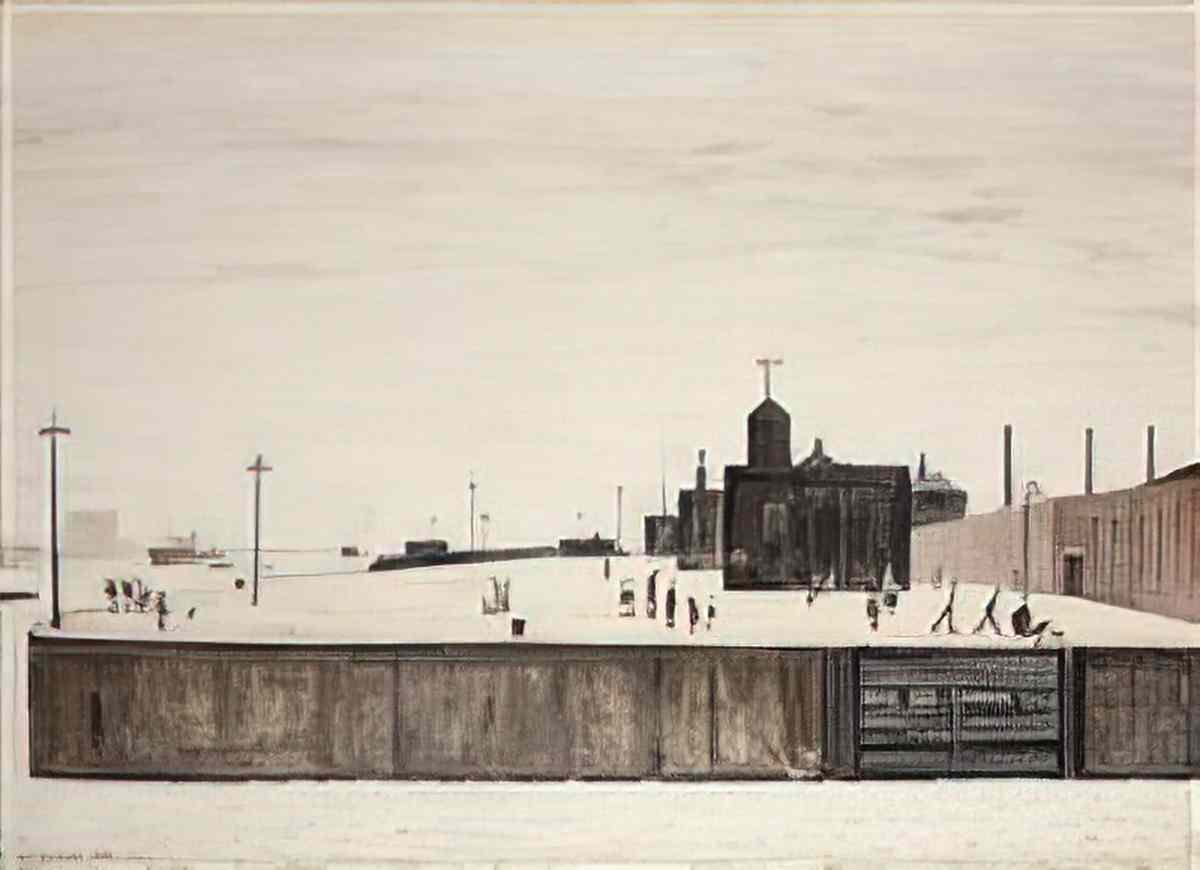 L S Lowry the ferry south shields 2 Art A4 Photo Print