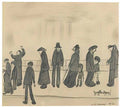 L S Lowry the floating bridge southampton 1956 Art A4 Photo Print