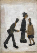 L S Lowry the funeral Art A4 Photo Print
