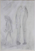 L S Lowry the gate Art A4 Photo Print