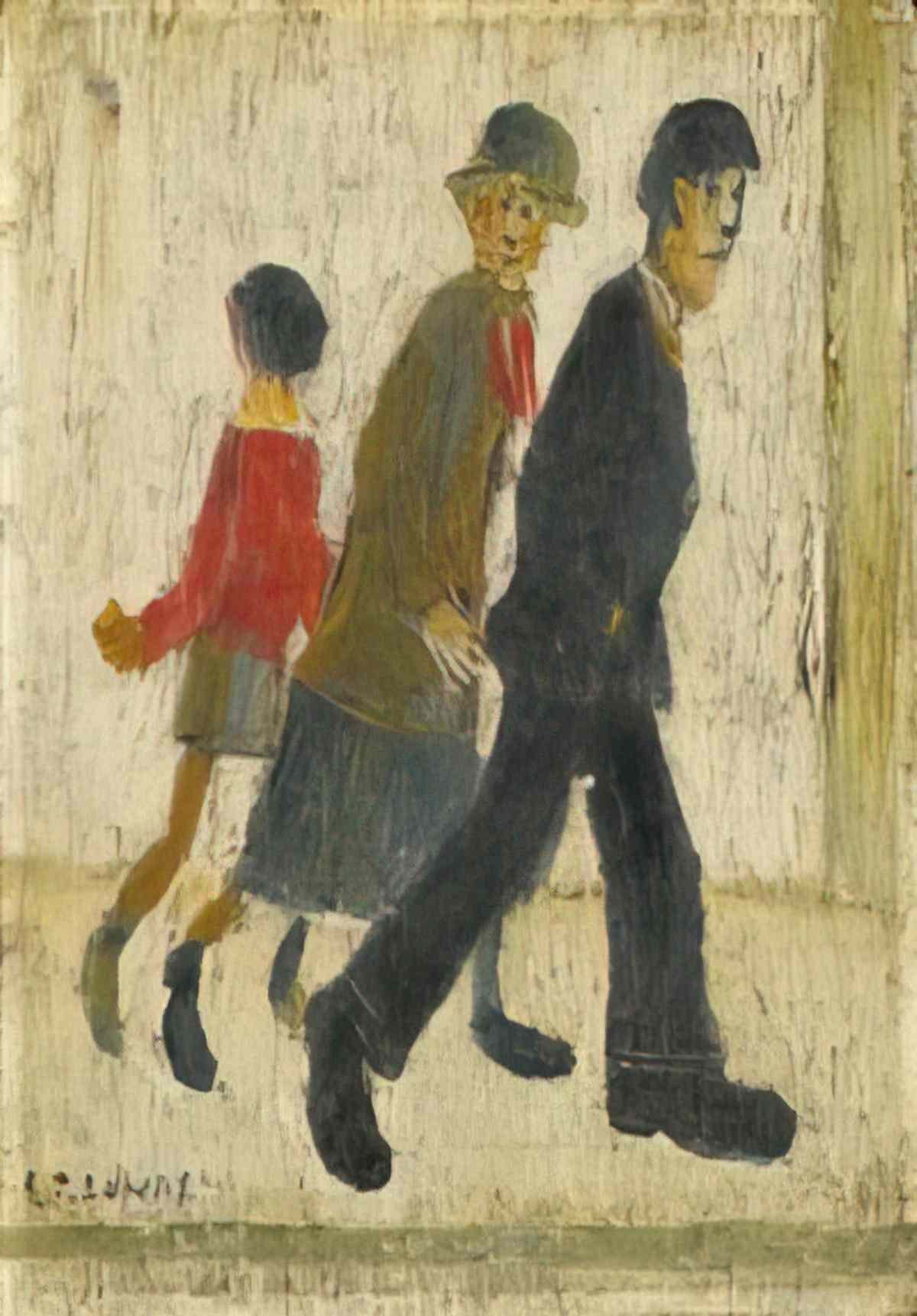 L S Lowry the gateway 2 Art A4 Photo Print
