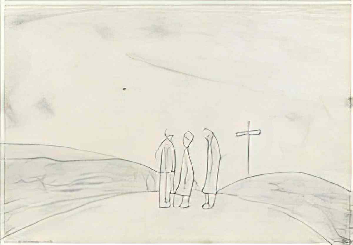 L S Lowry the gateway2 Art A4 Photo Print