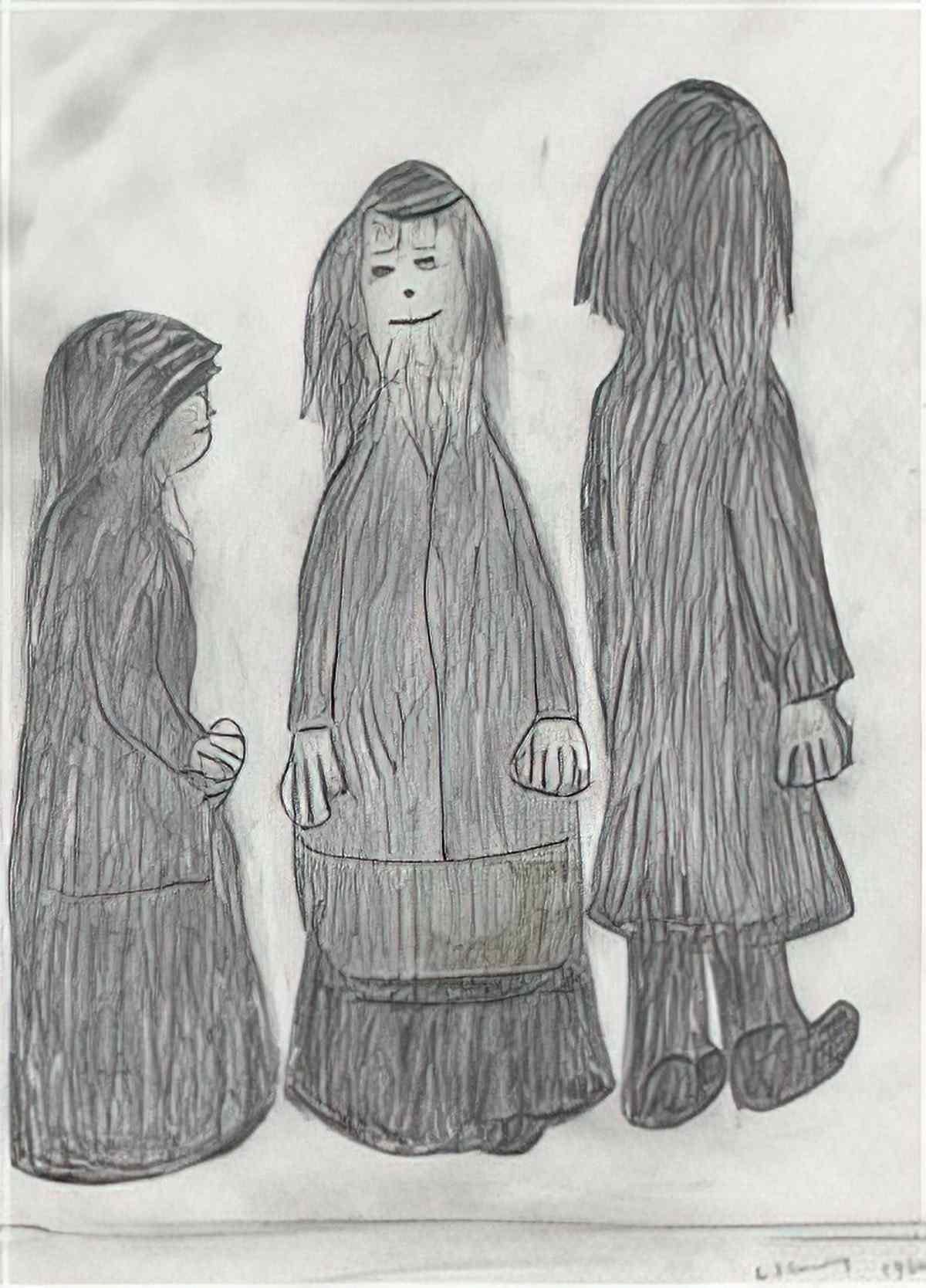 L S Lowry the half wit choir Art A4 Photo Print