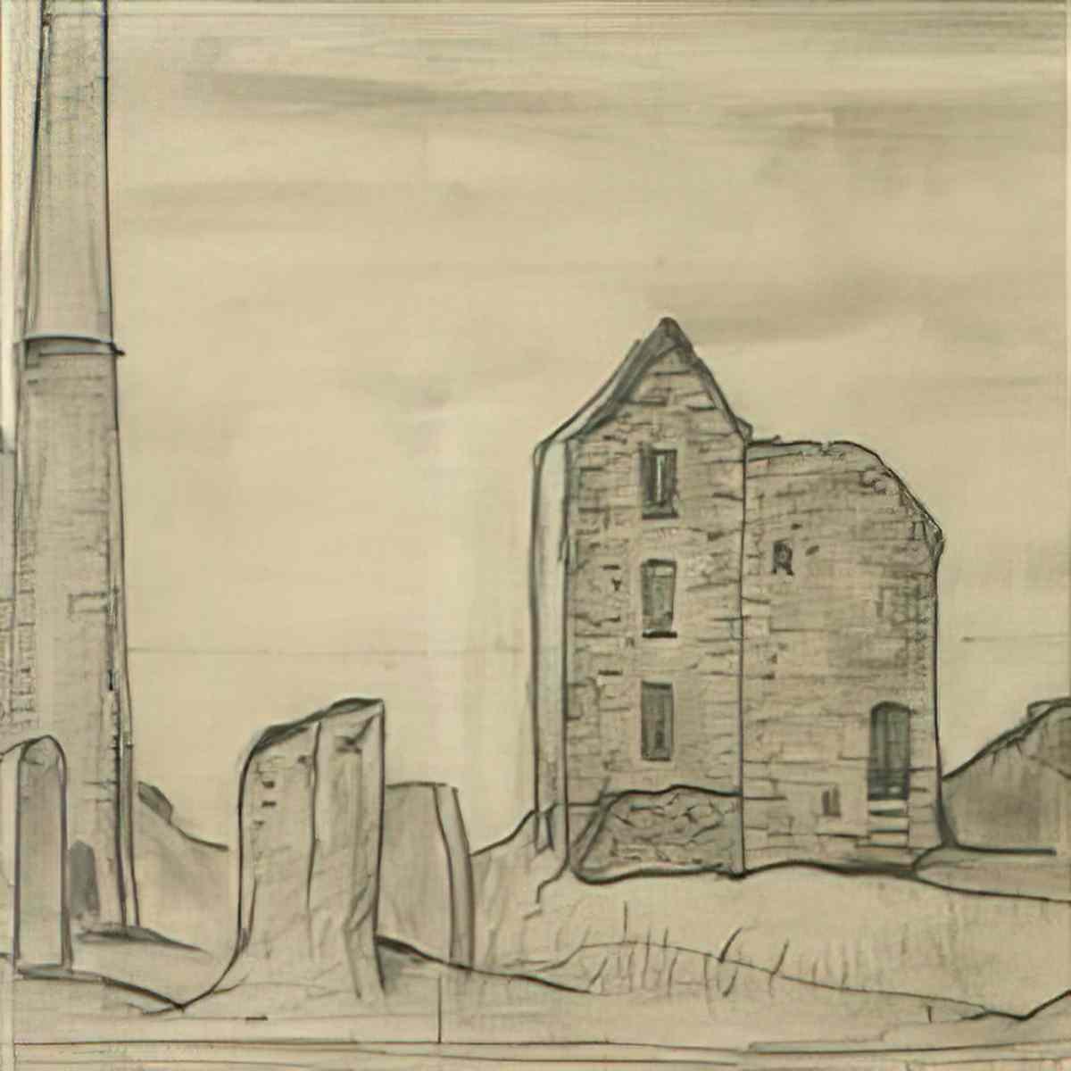 L S Lowry the irish cart Art A4 Photo Print