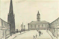L S Lowry the lamp Art A4 Photo Print
