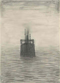 L S Lowry the lino market oldham Art A4 Photo Print