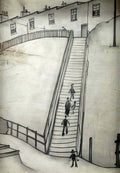 L S Lowry the lonely road Art A4 Photo Print