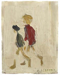 L S Lowry the meeting 2 Art A4 Photo Print