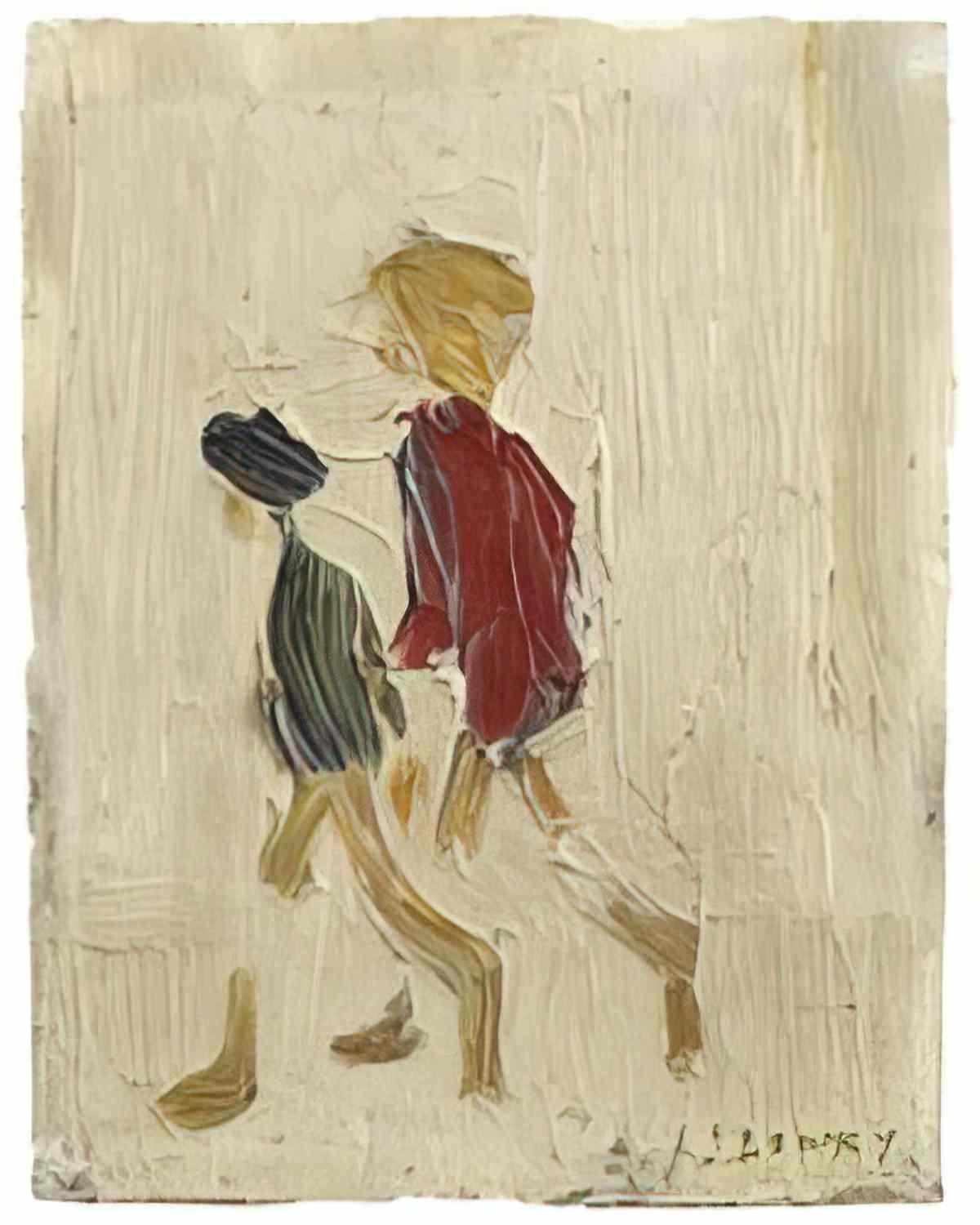 L S Lowry the meeting 2 Art A4 Photo Print
