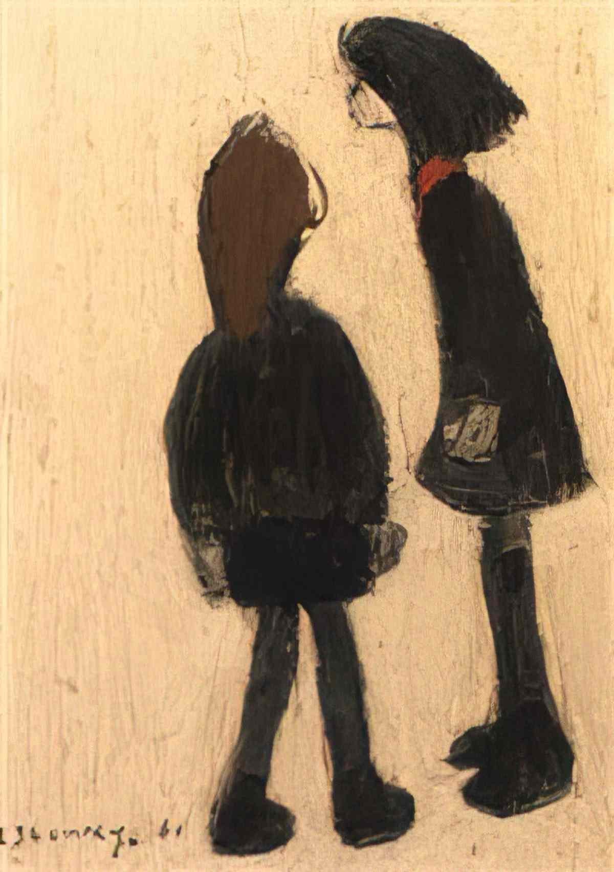 L S Lowry the mens club Art A4 Photo Print