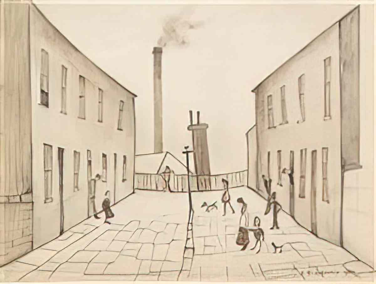 L S Lowry the old quay maryport Art A4 Photo Print