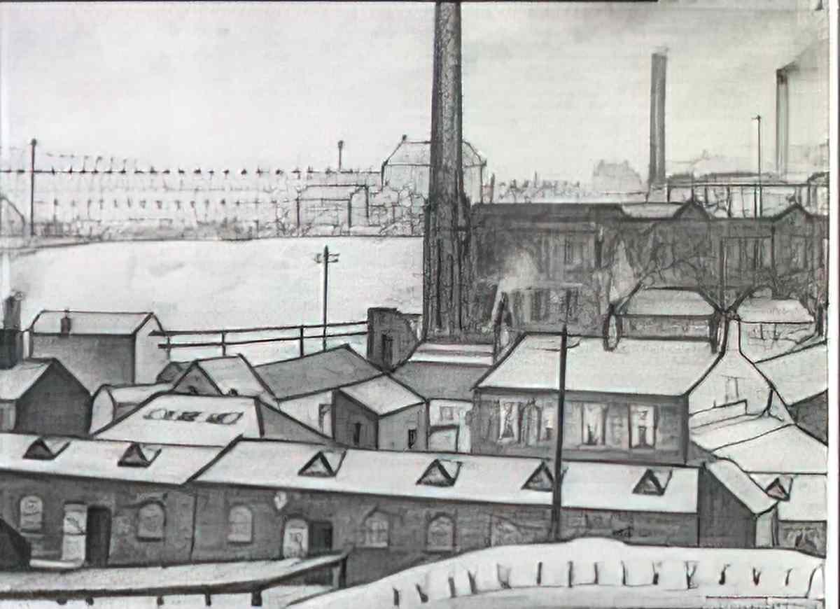 L S Lowry the only one on the coast skerries Art A4 Photo Print