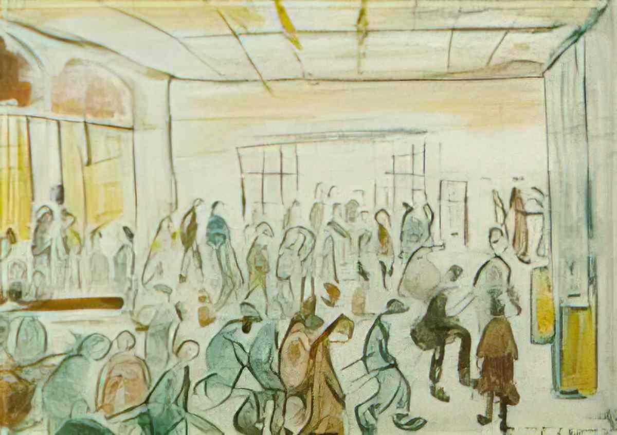 L S Lowry the pier tynemouth Art A4 Photo Print