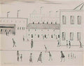L S Lowry the pithead Art A4 Photo Print
