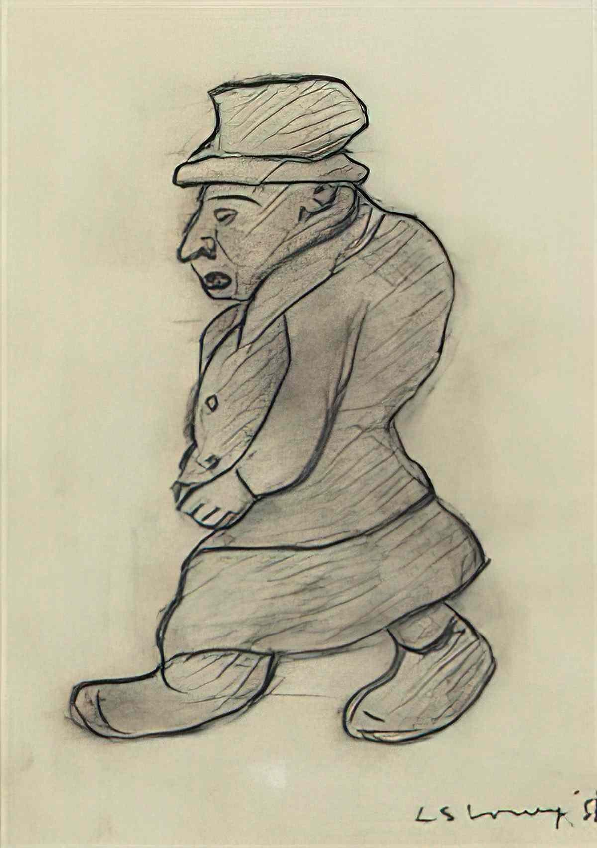 L S Lowry the playground Art A4 Photo Print