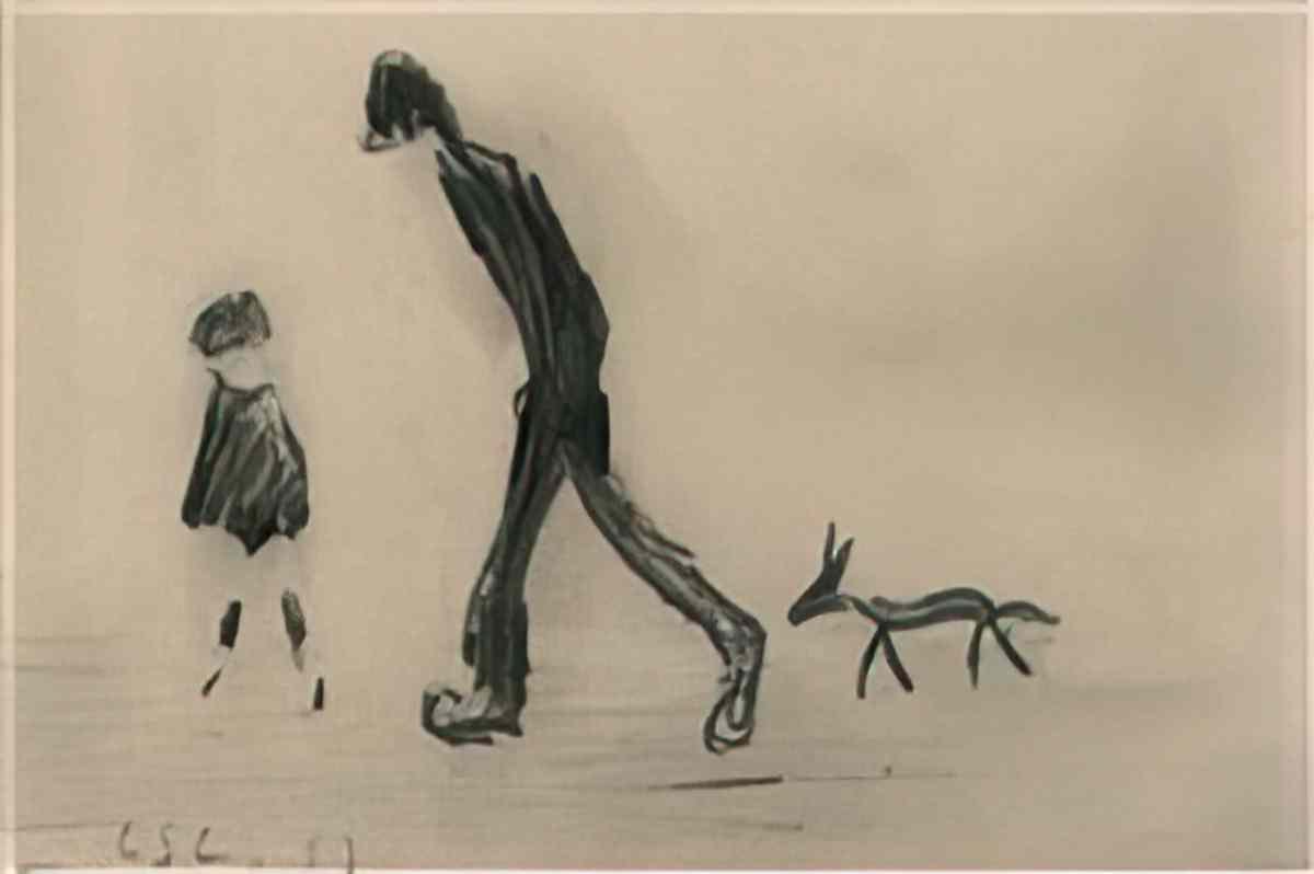 L S Lowry the pond 1950 Art A4 Photo Print