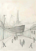 L S Lowry the prayer meeting Art A4 Photo Print