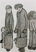 L S Lowry the quarrel Art A4 Photo Print