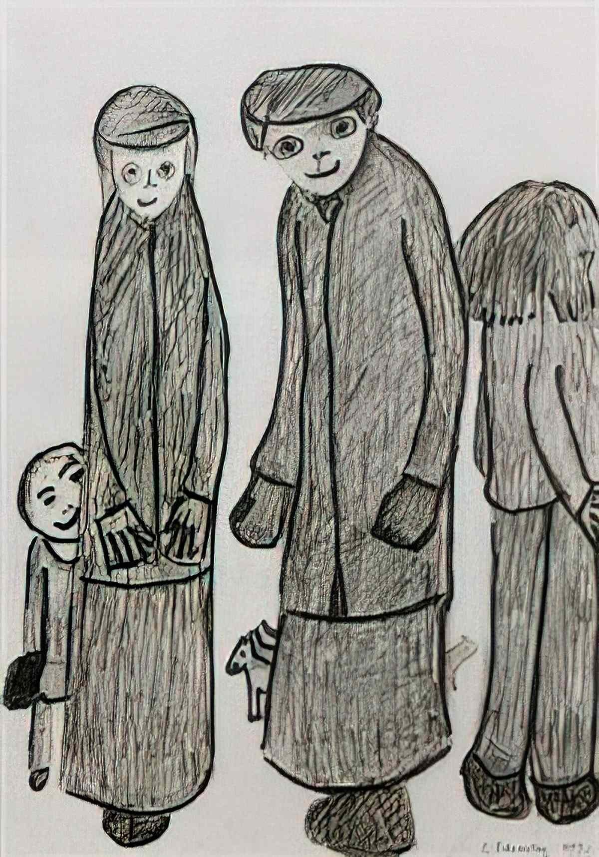 L S Lowry the quarrel Art A4 Photo Print