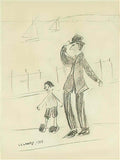 L S Lowry the red bridge1 Art A4 Photo Print