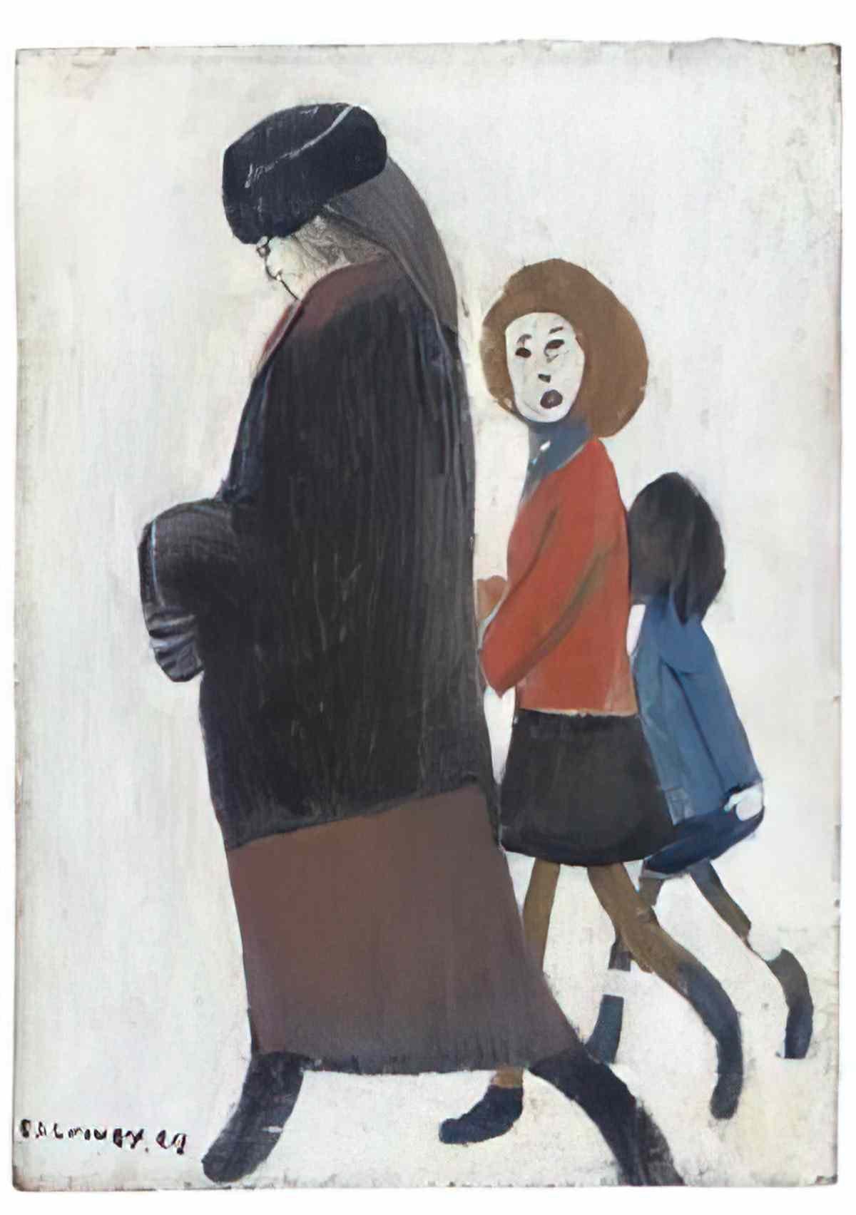 L S Lowry the rent collector1 Art A4 Photo Print