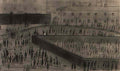 L S Lowry the steps Art A4 Photo Print