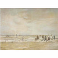L S Lowry the street market Art A4 Photo Print