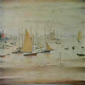 L S Lowry the supper bar Art A4 Photo Print