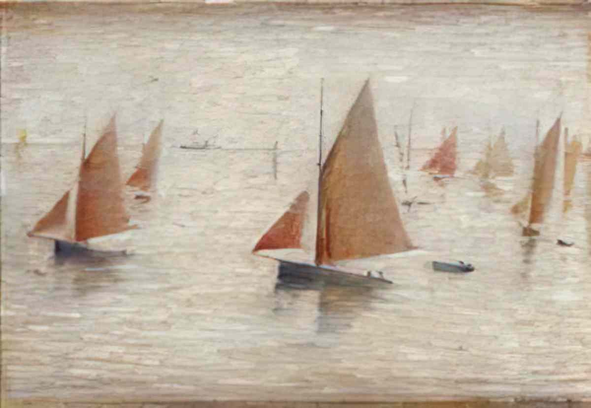 L S Lowry the terrace1 Art A4 Photo Print