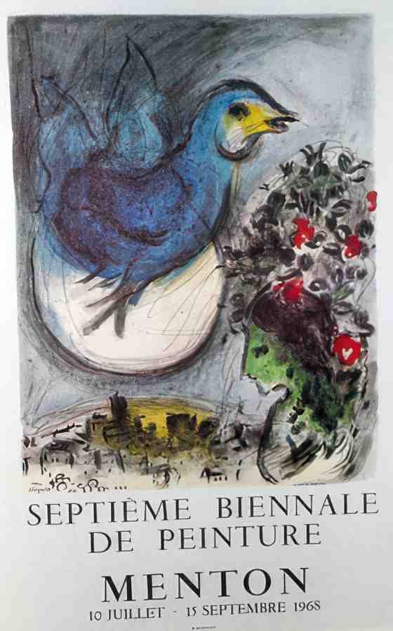 L oiseaubleu Chagall Vintage Advert A4 Photo Print
