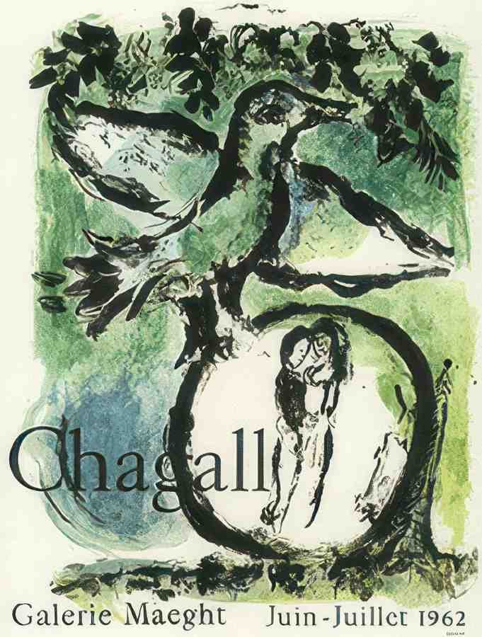 L oiseauvert Chagall Vintage Advert A4 Photo Print