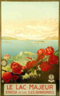 LAC MAJEUR Vintage Advert A4 Photo Print