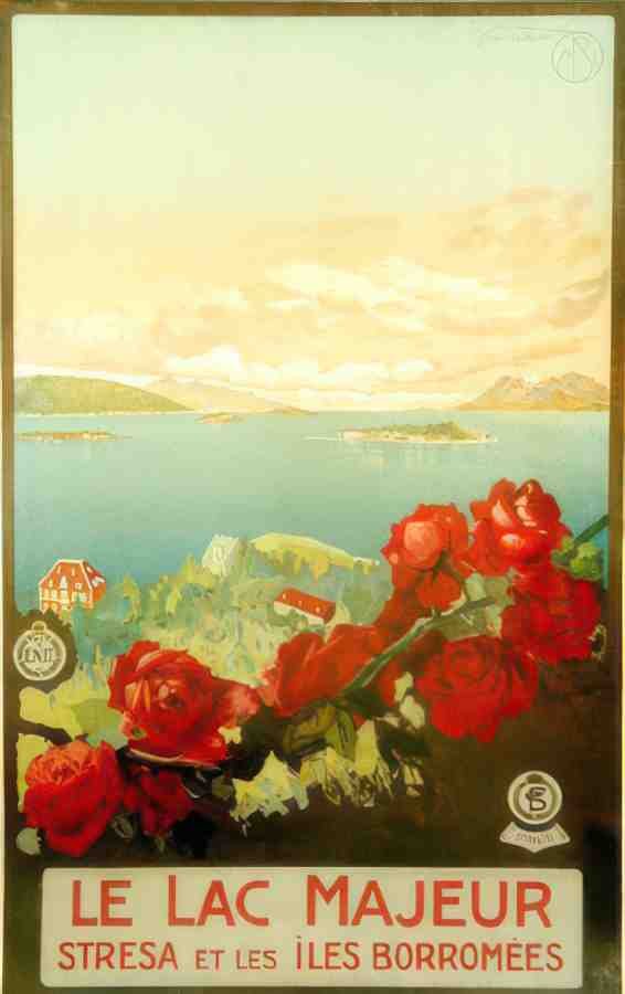 LAC MAJEUR Vintage Advert A4 Photo Print