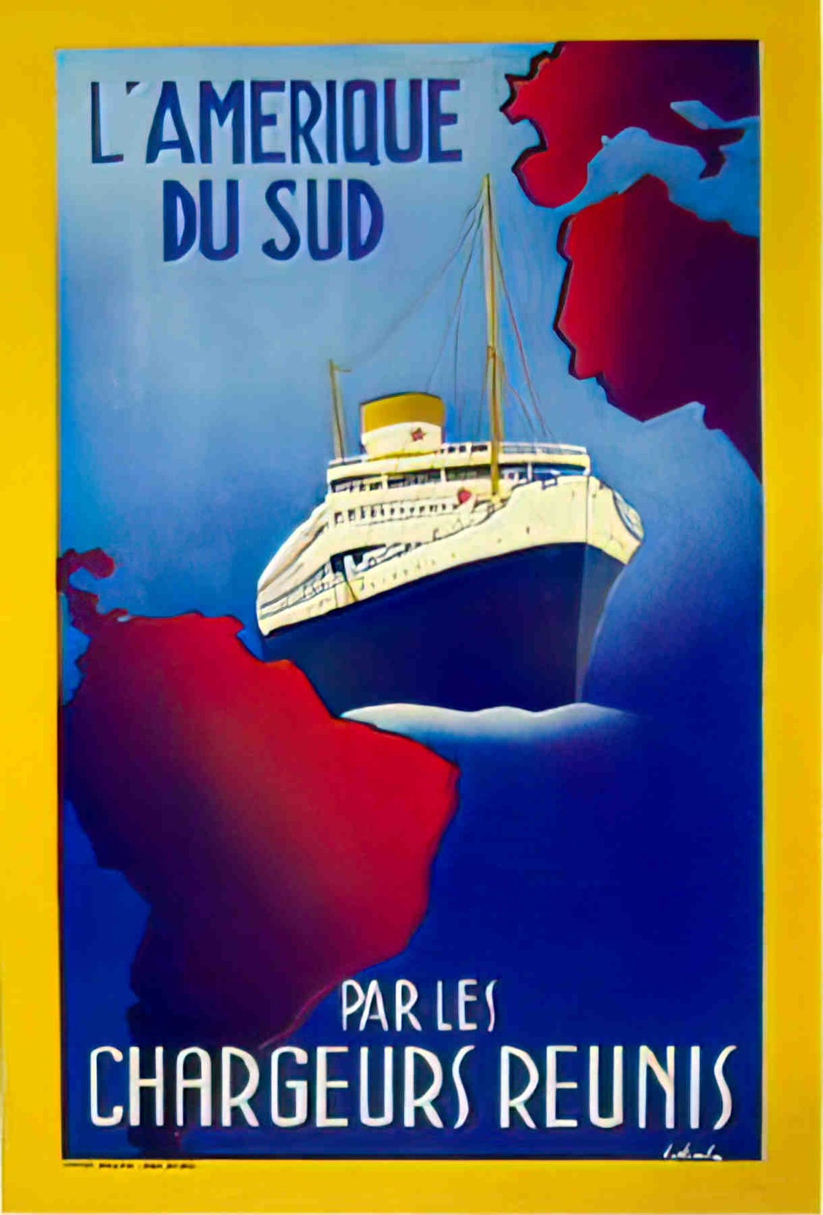LAMERIQUE DU SUD Advert A4 Photo Print