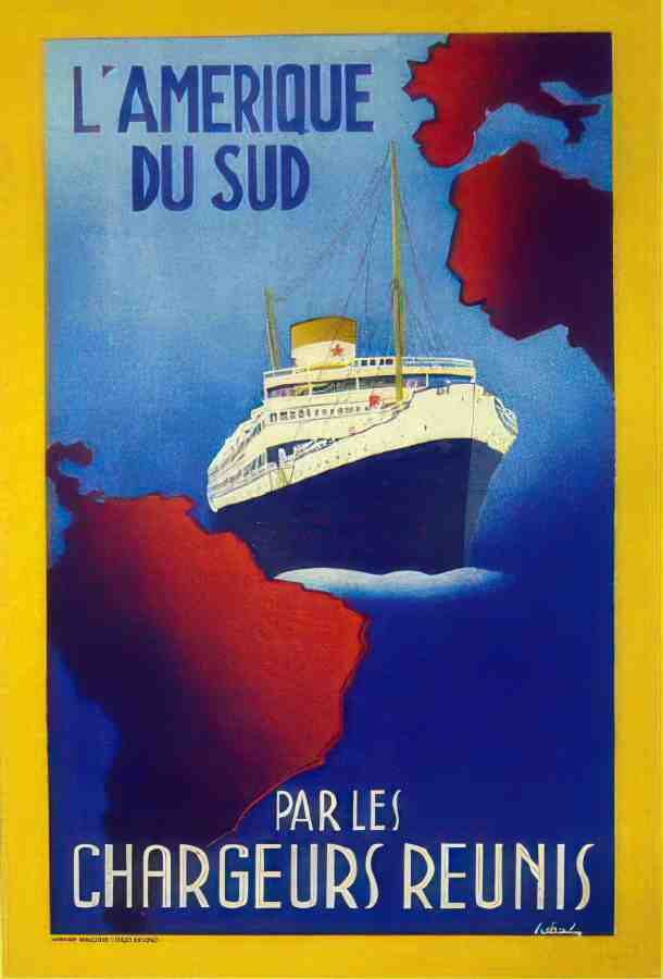 LAMERIQUE DU SUD Vintage Advert A4 Photo Print