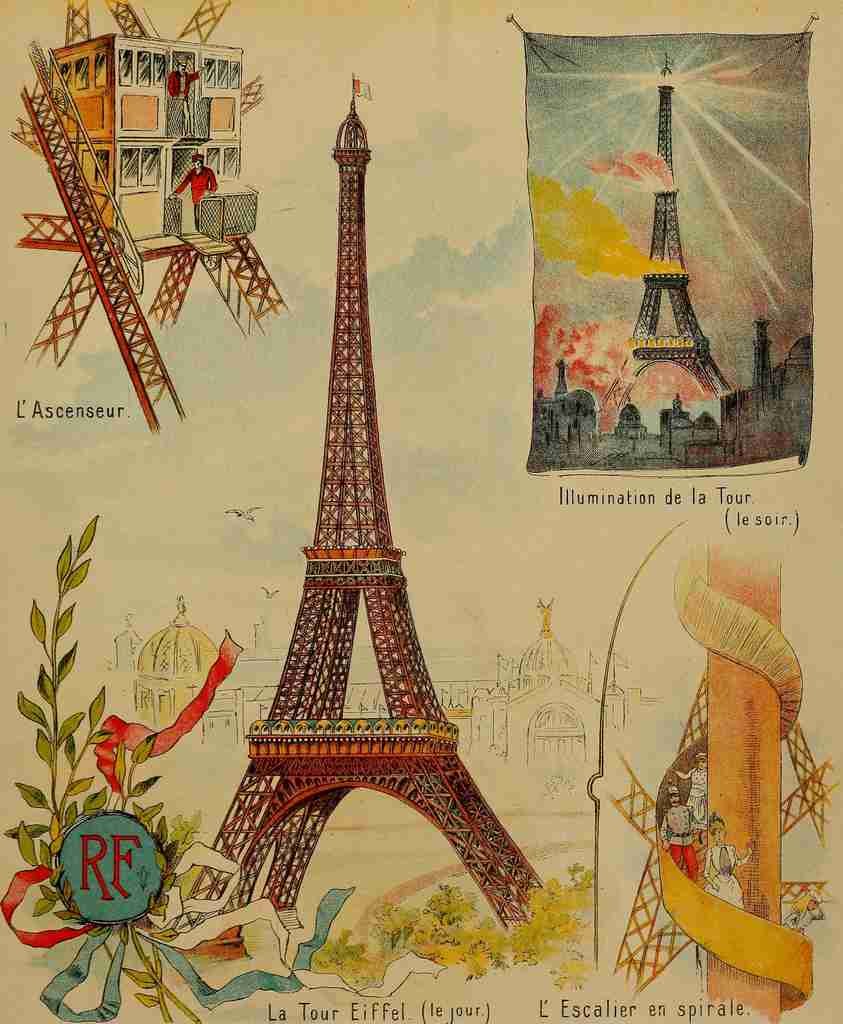 LExposition de Paris 1878 Eiffel Tower A4 Photo Print