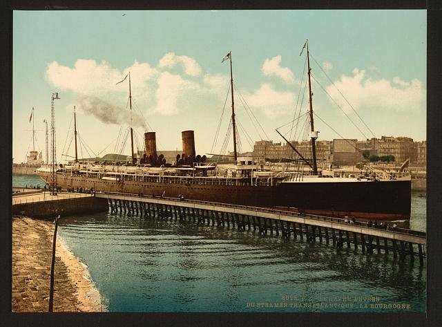 La Boulogne entering Havre Havre Vintage A4 Photo Print