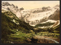 La Cirque and waterfall Gavarnie Pyrenees Vintage A4 Photo Print