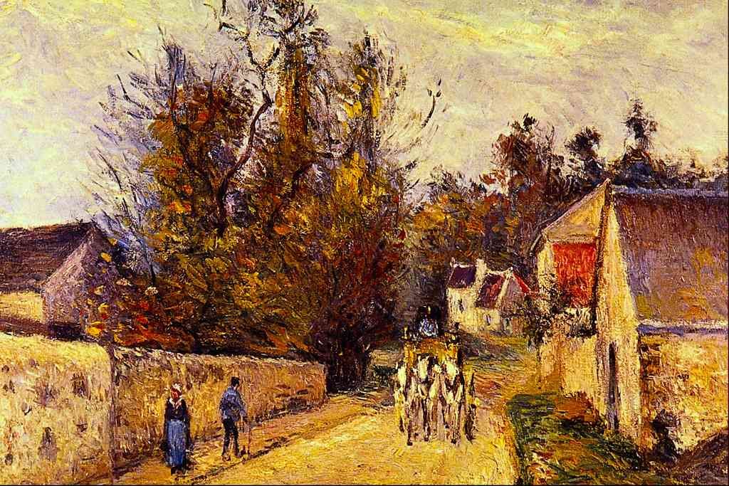 La Diligence Route Dennery Pissarro Impressionism A4 Photo Print