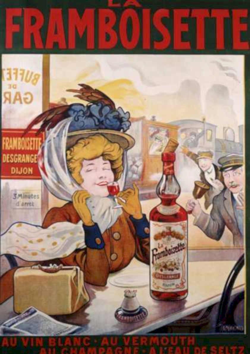 La Framboiset Vermouth Vintage Retro Advert Ads A4 Photo Print