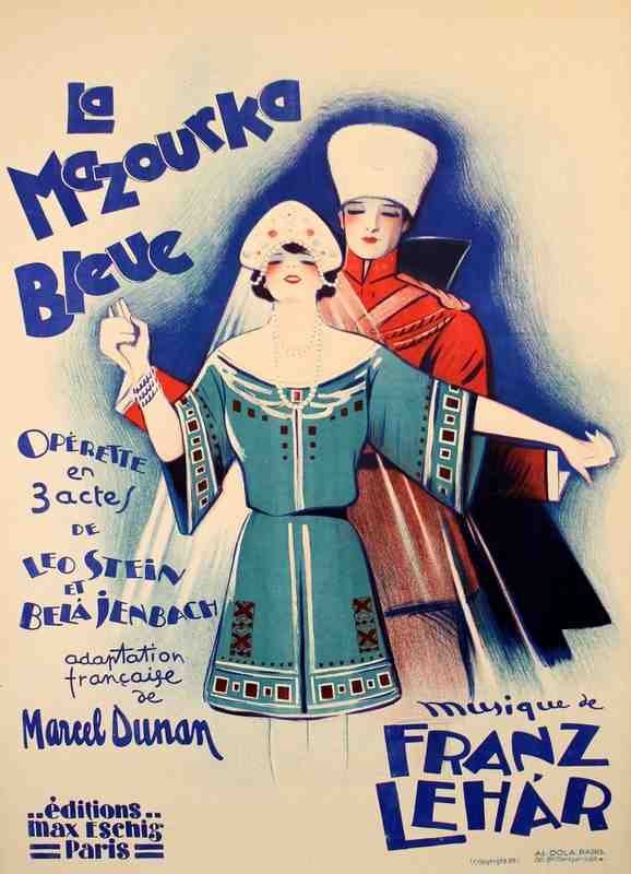 La Mazourka Bleu 1929 French Dola Opera Vintage Advert A4 Photo Print