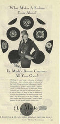 La Mode Buttons Vintage Retro Advert Ads A4 Photo Print
