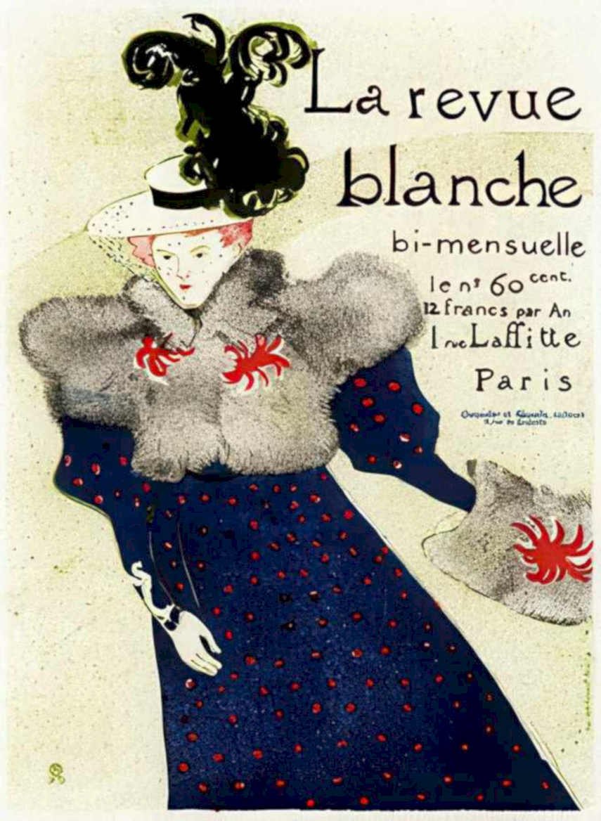 La Revue Blanche Vintage Retro Advert Ads A4 Photo Print