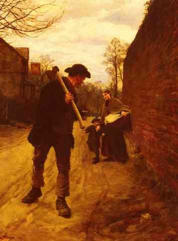 La Thange Henry Herbert Off To Work A4 Photo Print