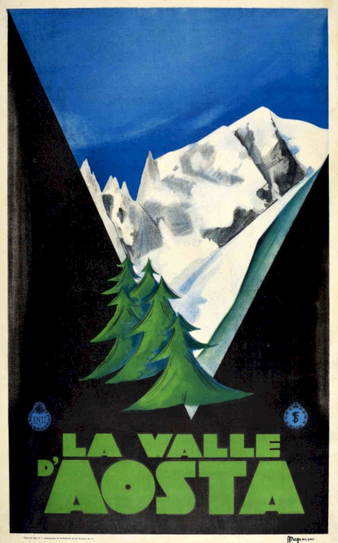 La Valle D Vintage Retro Advert Poster A4 Photo Print