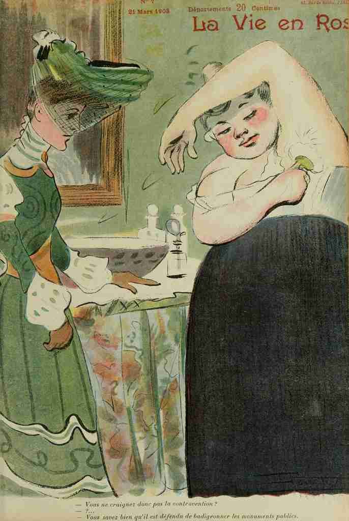La Vie en Rose 1903 Armpit shaving A4 Photo Print