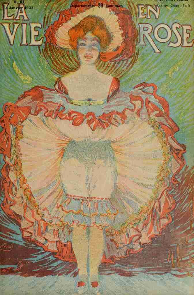 La Vie en Rose 1903 Can can A4 Photo Print