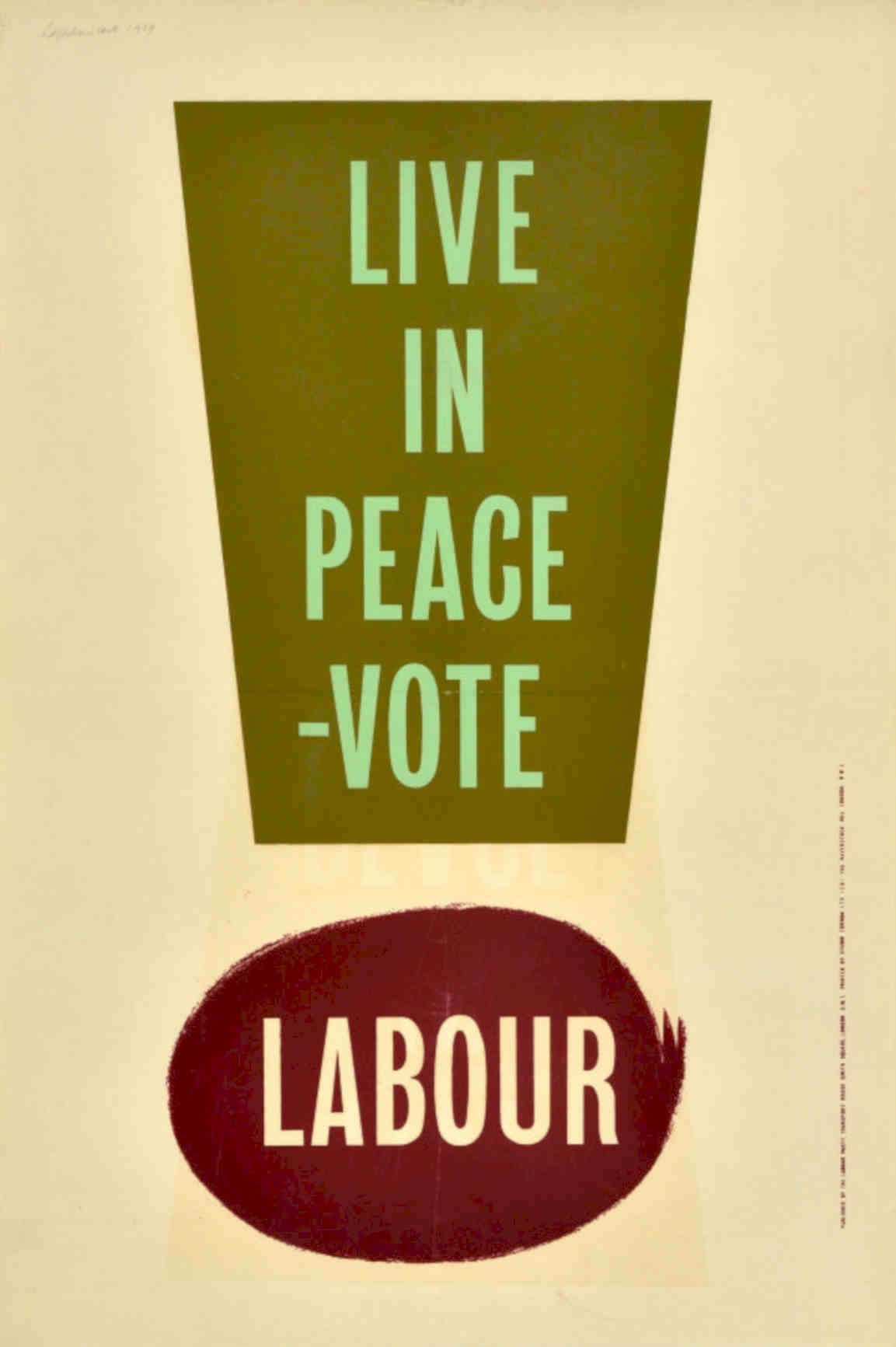 Labour Peace Vote Vintage Retro Advert Poster A4 Photo Print