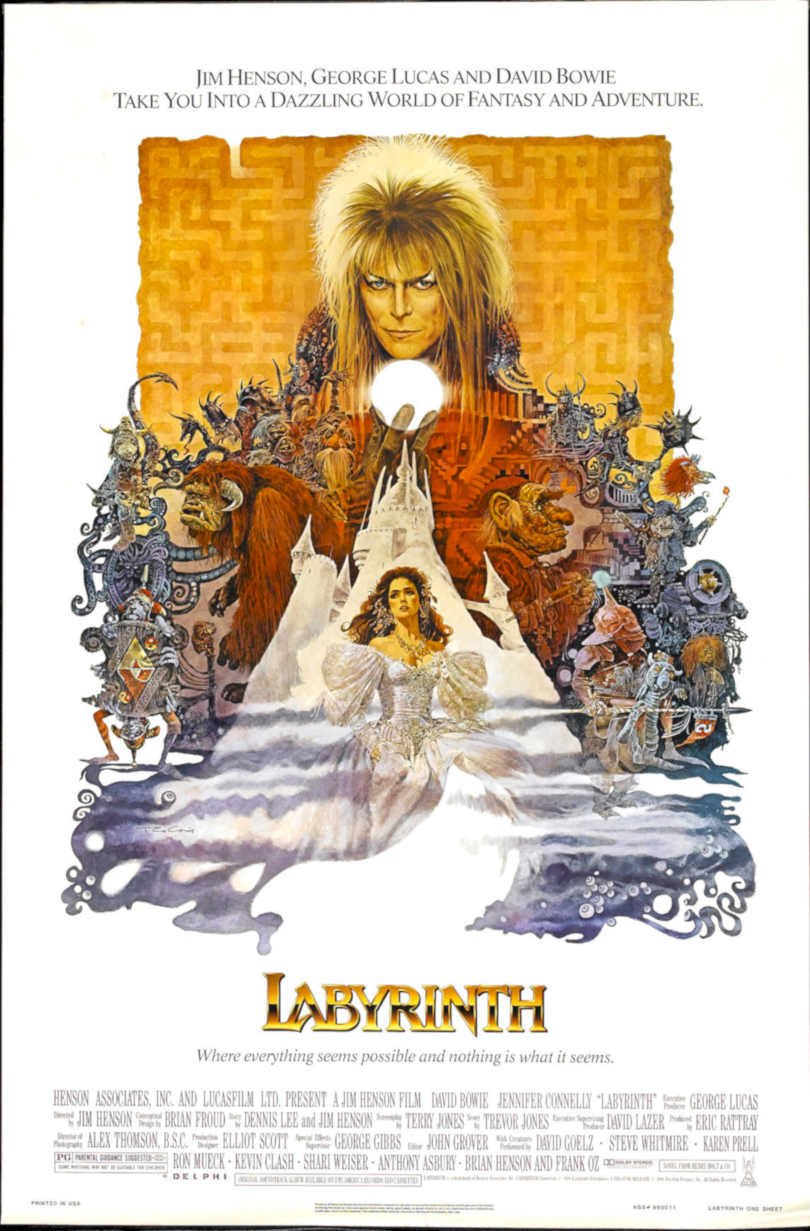 Labyrinth Jareth Columns Vintage Retro Advert Poster A4 Photo Print