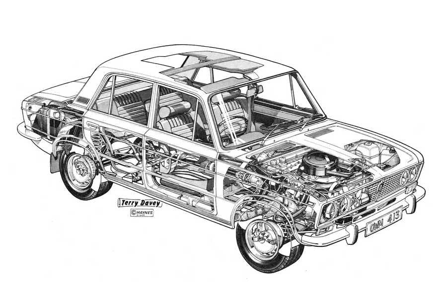 Lada 1500 Saloon 1976 2048x1393 cutaway A4 Photo Print
